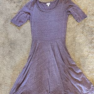 LuLaRoe Heather Purple Nicole Dress